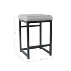 Homepop Home 24-inch Counter Metal Frame Bar Stools Counter Home Furniture