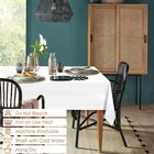 White Table Cloth Rectangle For Tables 90x132 Inch Tablecloth 2pack polyester   