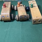 Holgate Vintage 1940 Wooden Pull Toy Cars truck Lot W  Hitch   Accessories