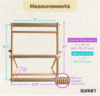 Olikraft Large Wooden Weaving Loom Adjustable Stand Natural Beech 18 5 X 14
