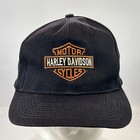 Vintage Harley-davidson Hat Cap Snap Back Shield Logo Motorcycles Kc 1980   s