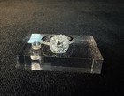 2ct Gra Round White Moissanite Halo Engagement Ring 14k White Gold Filled Size 7