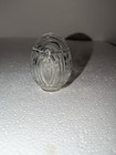 1 Vtg antique art Deco Clear Glass Bird Cage Feeder seed water Cup bowl Usa
