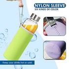  Glass Water Bottles 18oz Bottles For Beverage And Juicer Use Stainless Steel 