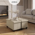 Storage Ottoman Bench With Bins  30-in Storage Bench For Bedroom End Of Bed     