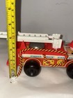 Vintage Fisher Price Fire Truck Engine Little People 1968 Wooden And Plastic