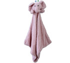 Modern Baby Pink Elephant Snuggle Blankie Lovey Plush Security Blanket 15 5in