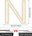 Large Wooden Letters 14 Inch For Wall Decor Crafts Big Wood Letter N 1 5 Inch Th