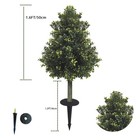 2pack Artificial Boxwood Topiary Ground Stakes patio Pathwayoutdoor Garden Decor