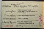1972 Walt Disney World Magic Kingdom Adult Ticket Book 7 Adventures A B D E