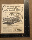 Vintage Rare 1950   s Dodge Car Automobile Newspaper Ad 0c25 H778