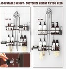 Adjustable Rustproof Shower Caddy For Handheld Showers  Hooks   Soap Holder