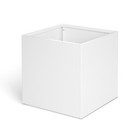 26x26x26 Inch White Steel Planter Box Large Outdoor Planter Metal Garden Planter
