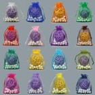 100pcs Gift Pouch  Organza Jewelry Candy Wrap Bags mixed Colors Goodies Bags New