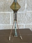 Antique Copper Lightning Rod W  Electra Glass Ball   11 Point Starburst Tip