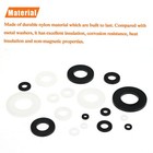 1000 Pieces 9 Sizes White black Nylon Flat Washers Assortment Kit - M2 M2 5 M   