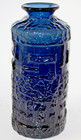 G  te Augustsson For Ruda Sweden Blue Blown Art Glass Vase  1960 
