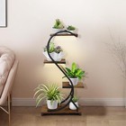 Plant Stand Indoor With Grow Lights  4 Tiered Metal Plant Shelf Indoor  31      