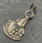 Vtg Sterling Silver 925 Our Lady Religious Medal Rare Pendant Charm Christian