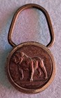 Antique Bulldog Key Holder Bulldog Key Chain Holder Signed Italy   Logo