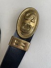 Civil War Reproduction Cs Confederate Brass Buckle And Leather Belt Size 38