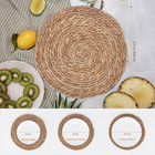 Defined Deco Woven Placemats Set Of 10 12  Round Rattan Placemats natural Hand-w