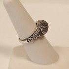 925 Sterling Silver Scroll Band Ring Size 7