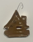 Vintage  1981 Ceramic Hand-painted Gingerbread House Christmas Ornament  to M 