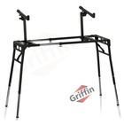Keyboard Stand Dj Workstation Table Top Piano Holder 2-tier Double Studio Mount