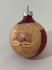 Vtg Folk Art Primitive Santa Blown Glass Ornament Hand Painted Signed M  Canady
