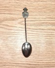Vintage Peruvian 900 Silver Souvenir Spoon Inca Pre-columbian Figural Finial