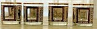 Vintage Rocks Glass Roaring Twenties Old Hollywood Whiskey Glasses Gold Rim  4
