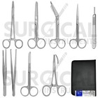 10 Pcs Student Minor Surgery Kit Set Surgical Instruments Stainless German Grade