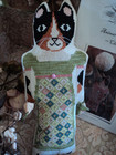 Finished Cross Stitch Stacy Nash Animal Cracker Clementine Primitive Patchwork  