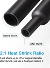 650 Pcs Heat Shrink Tubing Kit  2 1 Wire Shrink Wrap Tube  8 Sizes  Black