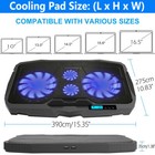Laptop Cooling Pad 4 Quiet Fan Pc Notebook Cooler Stand Led Dual Usb Lcd Display