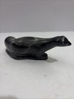 Vtg Signed Carved Soapstone Inuit Eskimo Seal Sea Lion Art Statue Sculpture