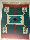 Vintage Chimayo Mat  15 5  X 23   As Is