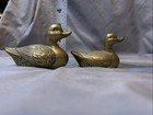 Vintage Pair Small Brass Ducks