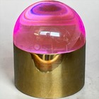 Jonathan Adler Brass   Pink Lucite Polished Brass Trinket Box