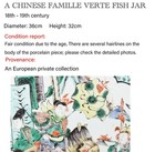 Chinese Large 18 19th Century Famille Verte Jardiniere Fish Bowl Planter Antique