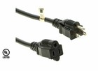 2ft 2 Foot Premium Power Cord Ac Electric Extension Cable Nema 5-15p To 5-15r Ul