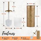 Autumn Alley Gold Toilet Brush Holder Set   Farmhouse Bathroom Accessory