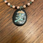 Lee Sands Flower Mother Of Pearl Coral Jade Beads Necklace 18   