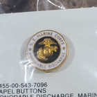U s  Marine Corps Honorable Discharge Label Button  Pin  Prong And Clutch-sealed