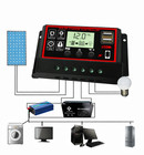 30a Solar Panel Battery Charge Controller 12v 24v Lcd Regulator Auto Dual Usb Us