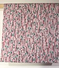 Vintage Mcm Starburst Fabric 4  Yards Atomic Mid Century 38    Wide Aqua Turquoise