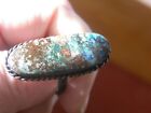 Apache Red Blue Turquoise  Sterling Silver Arrow Ring Size 8-1 2
