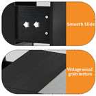 Modern 2 Tiers Coffee Table With Led Lights   2 Drawers For Living Room Black