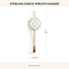 Wreath Hanger  Door Hanger For Christmas Wreaths Or Seasonal Decor  Gray   White